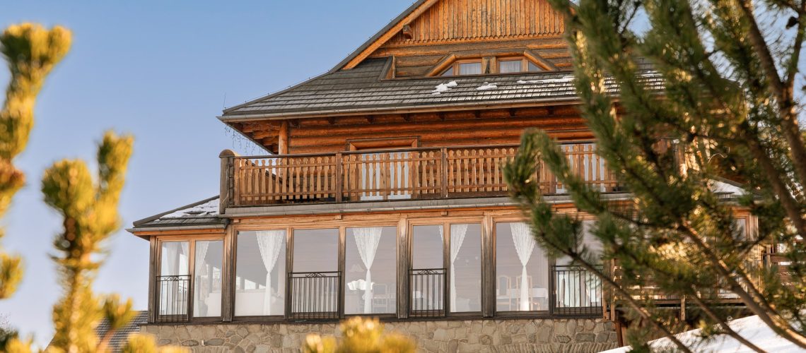 widok na dom fotografia wnętrz koniaków